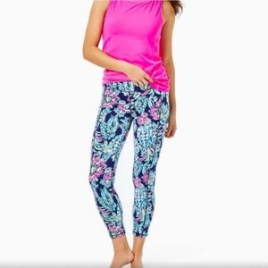 Lilly Pulitzer • Weekender Pink and Blue Floral Leggings - XXL
